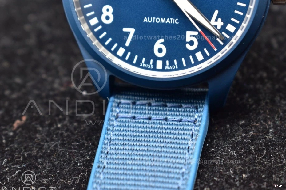 Sport Best Blue Edition Strap on Blue for M+F Pilot Ceramic Nylon Good' Watch A2892 of 'Laureus 1123